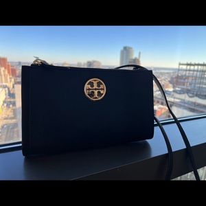 Tory Burch black crossbody with gold hardware